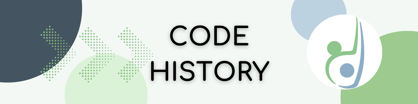 Web banner that reads &quot;CODE History&quot;