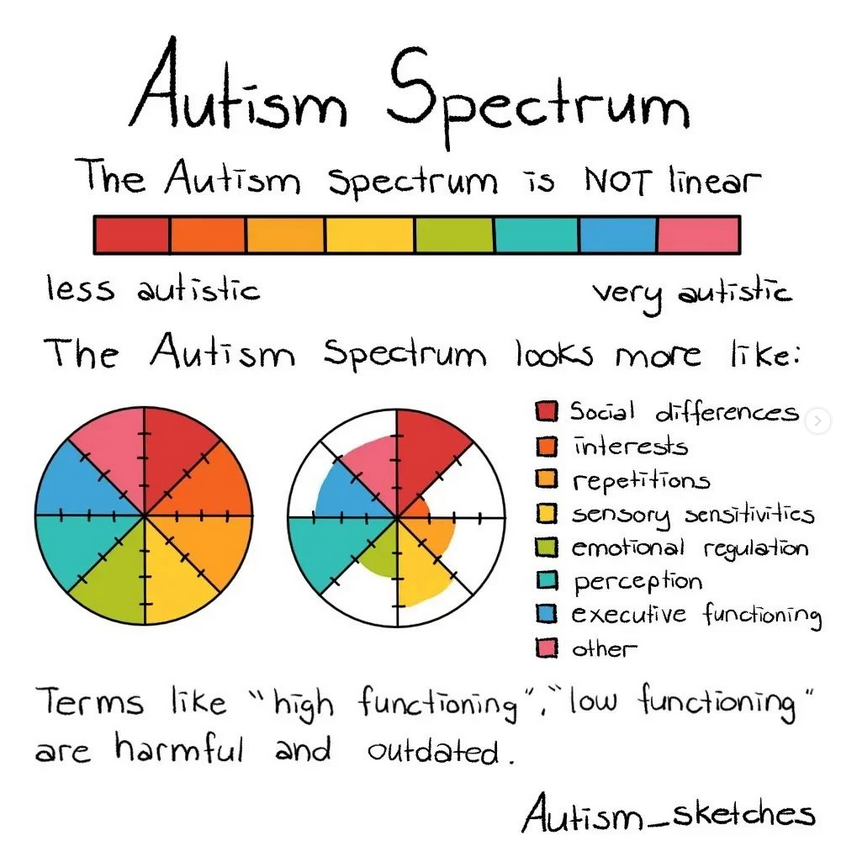 Graphic about autism spectrum