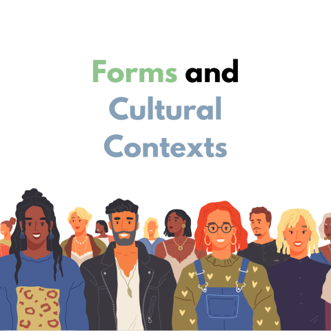 A graphic with the title Forms and Cultural Contexts